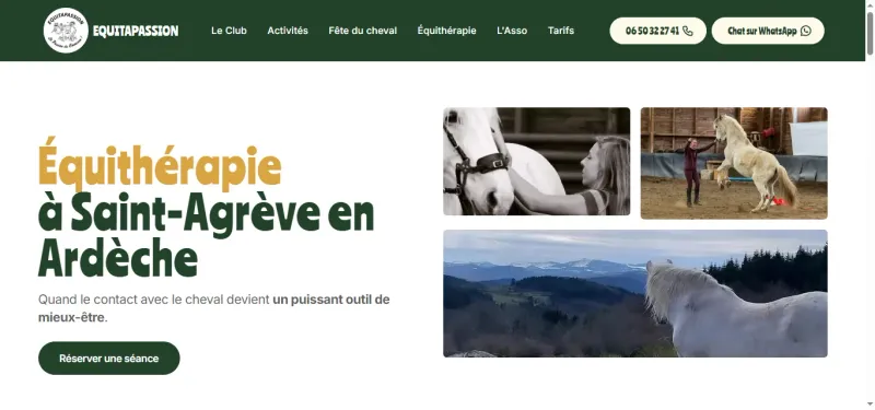 Installations du centre équestre Équitapassion à Saint-Agrève