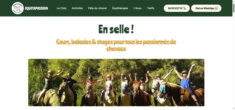 Balades à cheval dans le cadre naturel d'Équitapassion en Ardèche