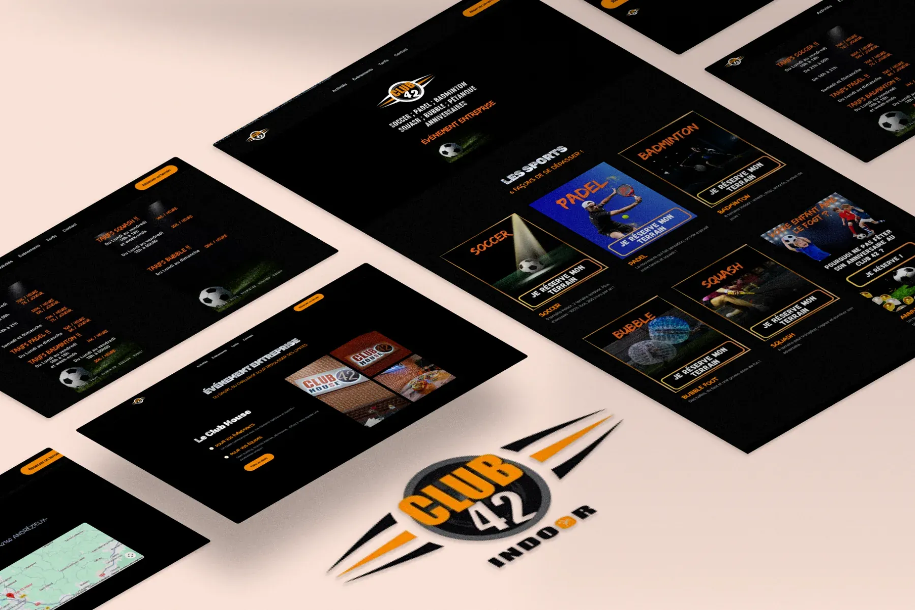 Site du Club 42, club multi-sport à Saint-Étienne, réalisé par WebMagnet