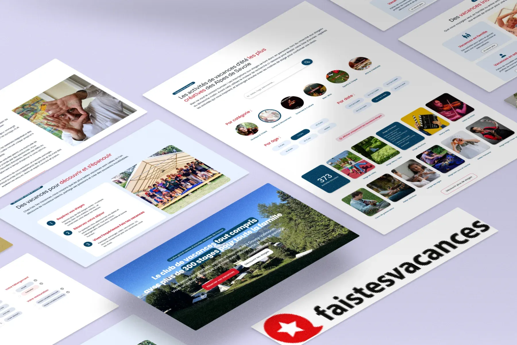Site de Fais Tes Vacances, club de vacances dans les Alpes, réalisé par WebMagnet