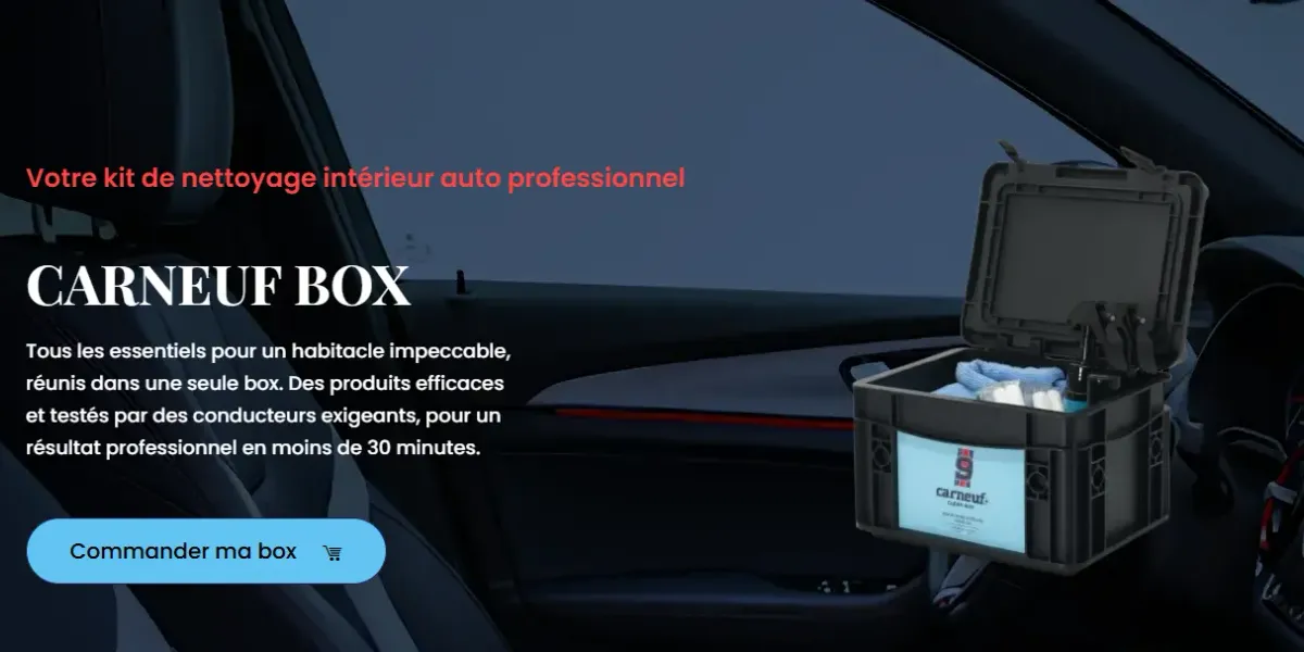 Boutique en ligne Carneuf, box detailing auto, optimisée par WebMagnet