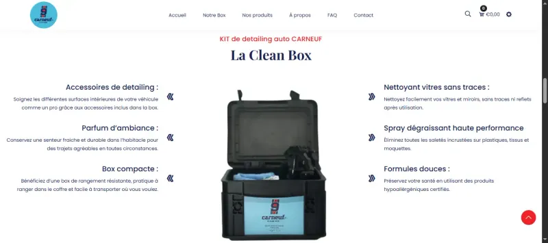 Présentation de la Clean Box Carneuf et de ses accessoires de detailing