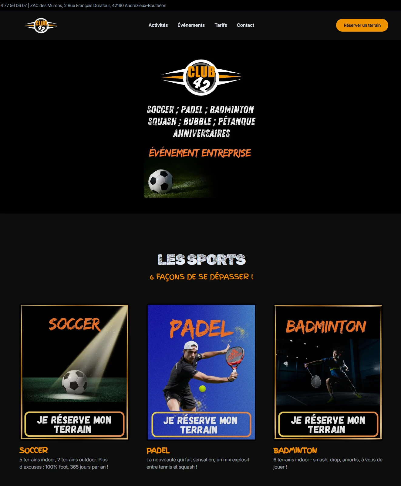 Club 42 - Site web