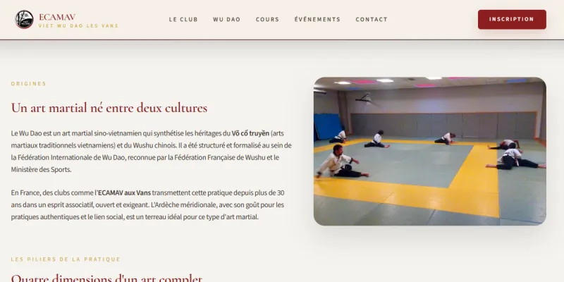 ECAMAV : Origines et piliers de la pratique du Wu Dao