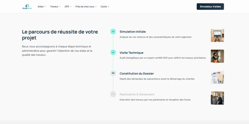 GuidRenov : Parcours de réussite du projet de rénovation