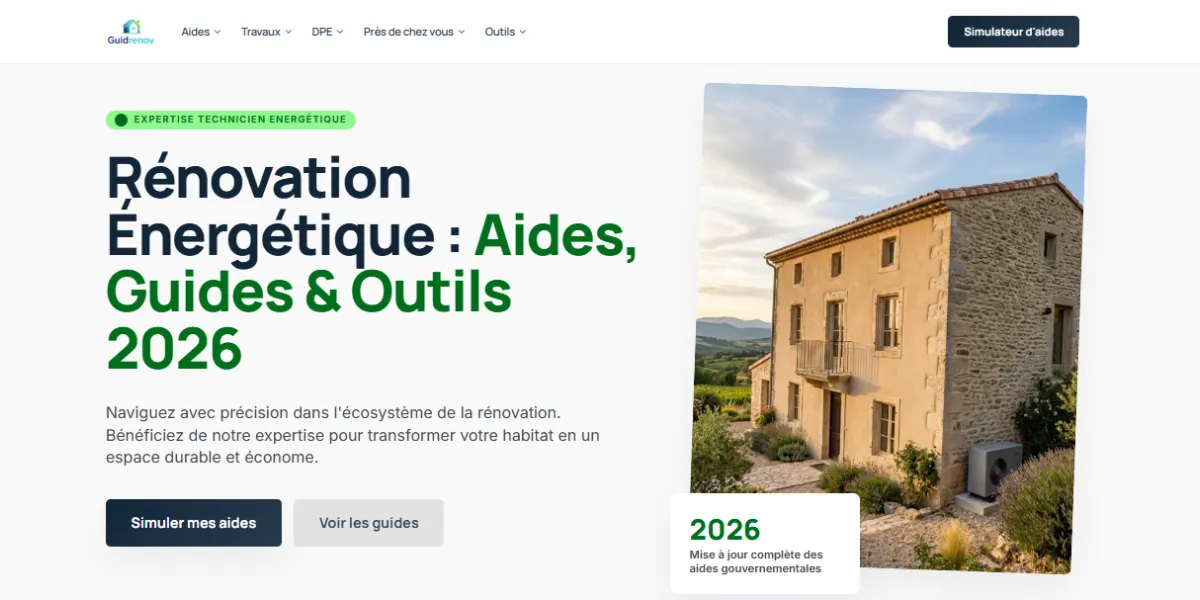 GuidRenov, guide de la rénovation énergétique, projet SEO WebMagnet